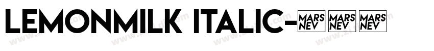 LemonMilk italic字体转换